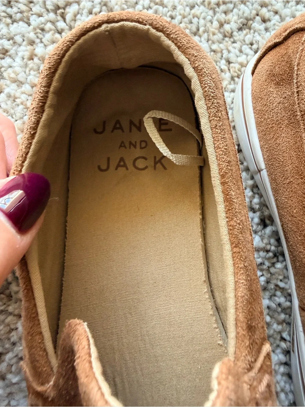 Janie and Jack brown suede